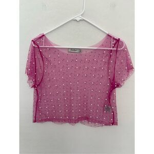 FADED ROSE Embellished Top Size Medium